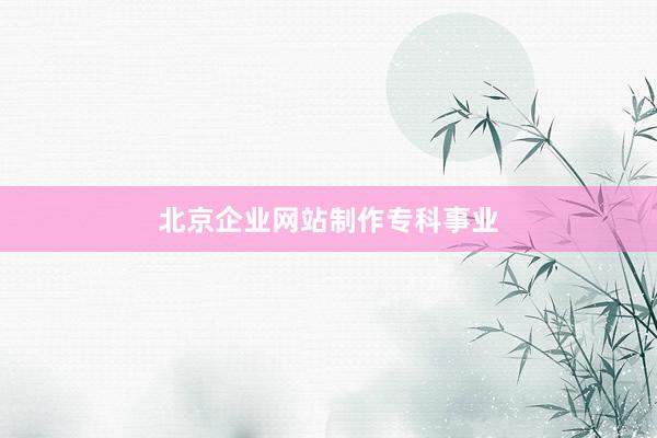 北京企业网站制作专科事业
